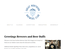 Tablet Screenshot of greatnorthernbrewers.org